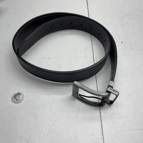 Other - Mens Genuine Lined Bonded Leather Black & Brown Reversible Belt Size 30